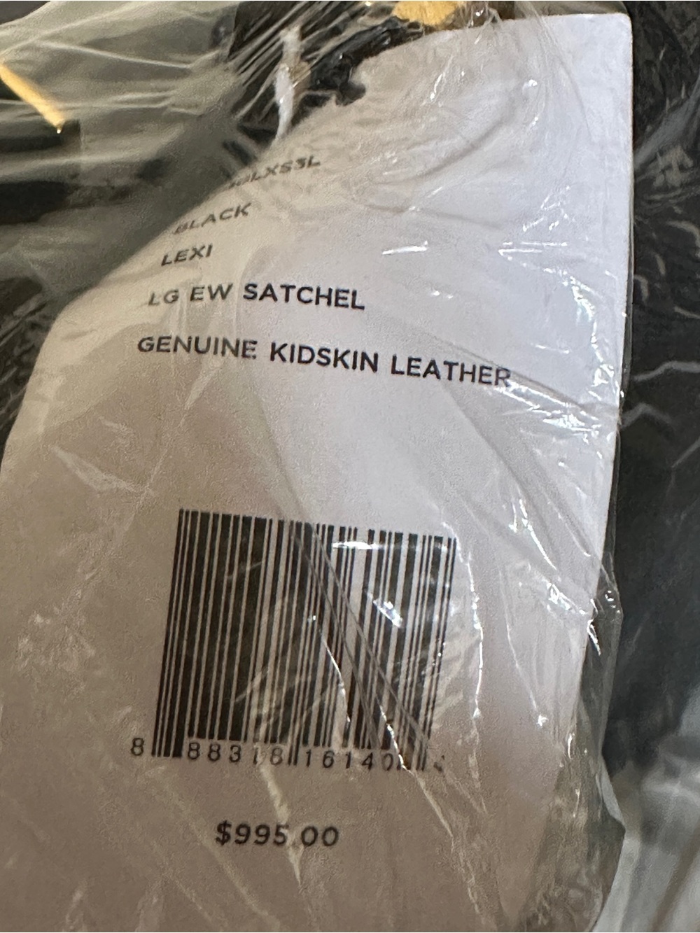 New Michael Kors Collection RARE Lexi Large EW Satchel Bag Black Leather Purse - Picture 3 of 9